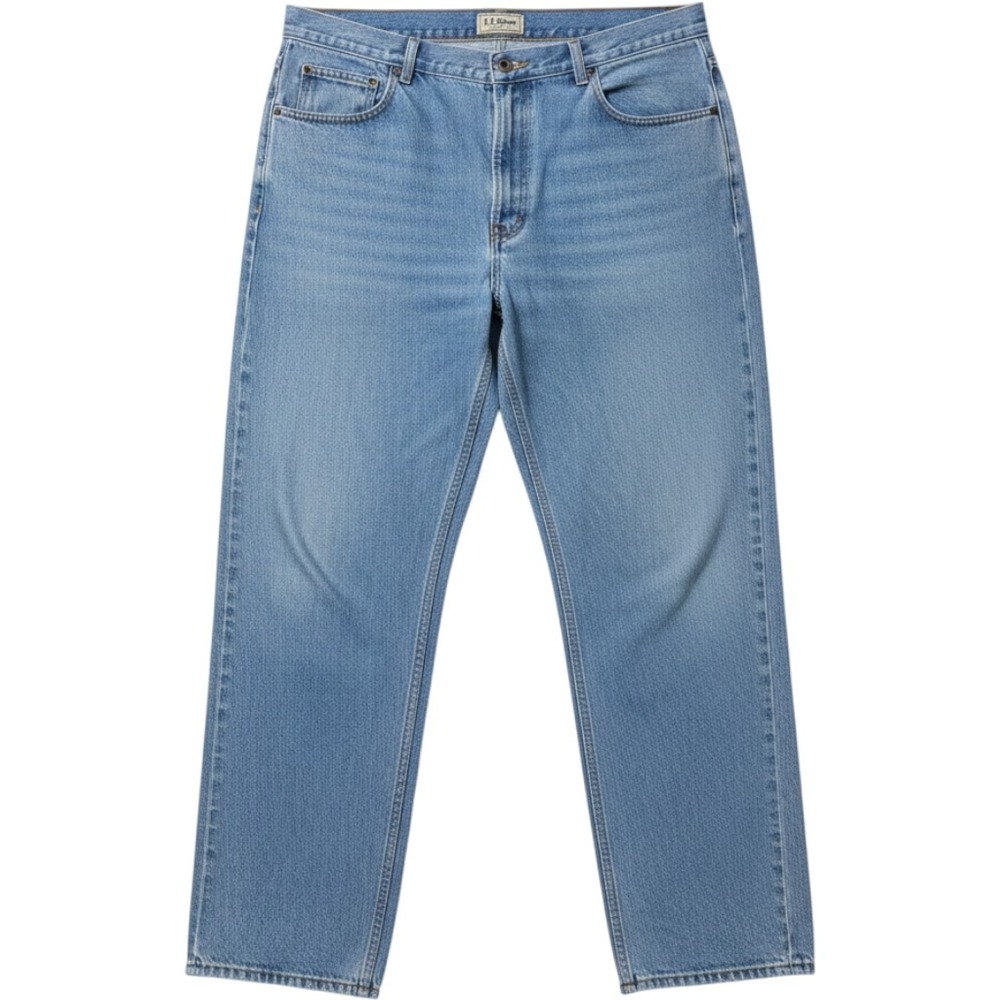 L.L. Bean Relaxed Fit Jeans Light Wash Denim Dad Gorpcore 100% Cotton 41x33